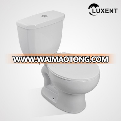 Waimaotong New Tide Porcelain Flush Elongated Top Button 2pc Toilet White Color