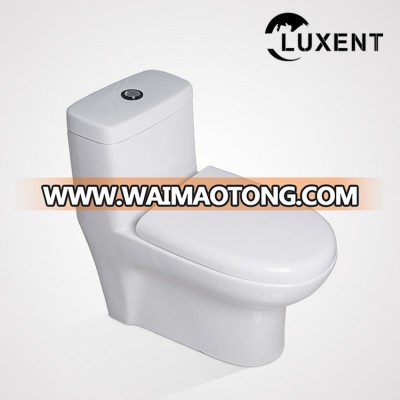 Top Quality Siphonic Top Button Floor Mounted Porcelain One Piece Toilet