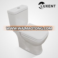 Fashionable Design S-trap Top Button White Color Ceramic Two Piece Toilet